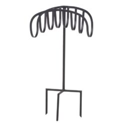 LIBERTY GARDEN 125 ft. Black Steel Decorative Hose Stand Garden Hose Reel