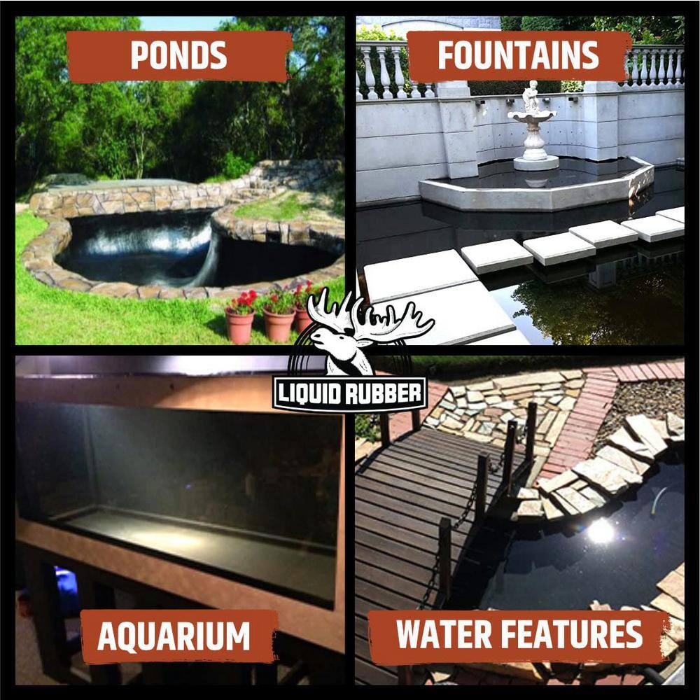Liquid Rubber NeoPond Waterproof Pond Sealant, Black, 1 Gal.