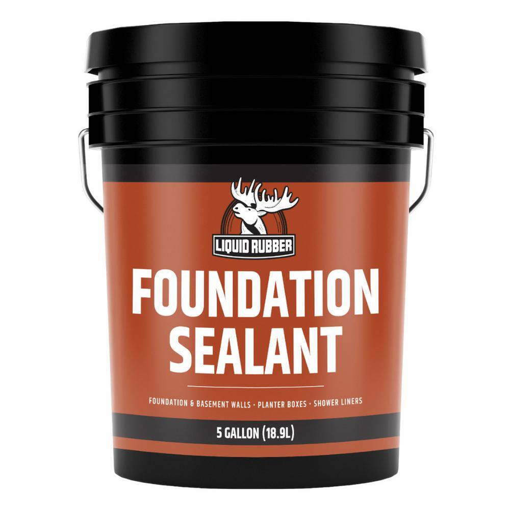 Liquid Rubber Concrete Foundation and Basement Sealant, 5 Gal. Black