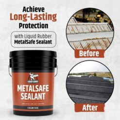 Liquid Rubber MetalSafe Sealant, 640 oz. 1 Gal. Black
