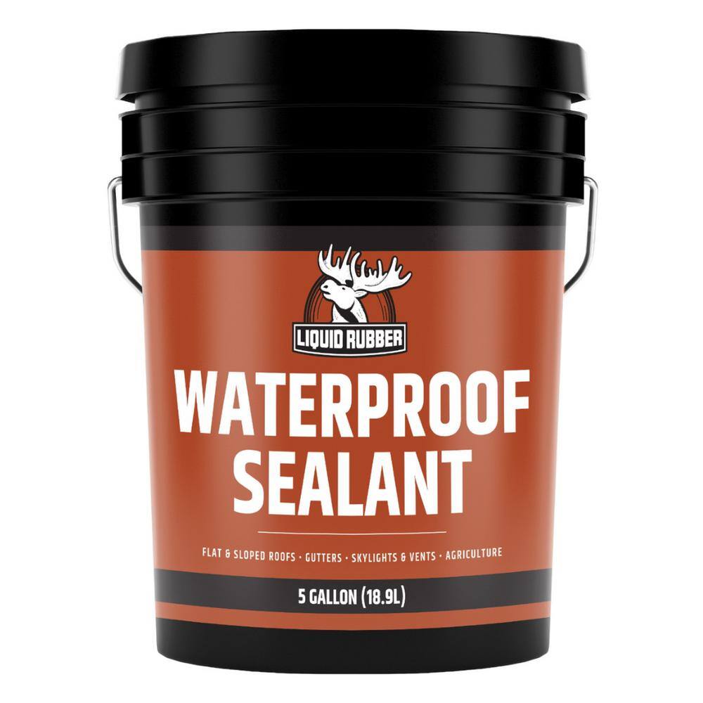 Liquid Rubber Waterproof Sealant, 5 Gal. Black