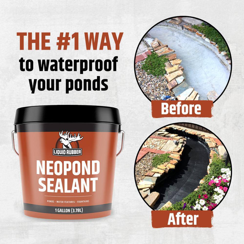 Liquid Rubber NeoPond Waterproof Pond Sealant, Black, 5 Gal.