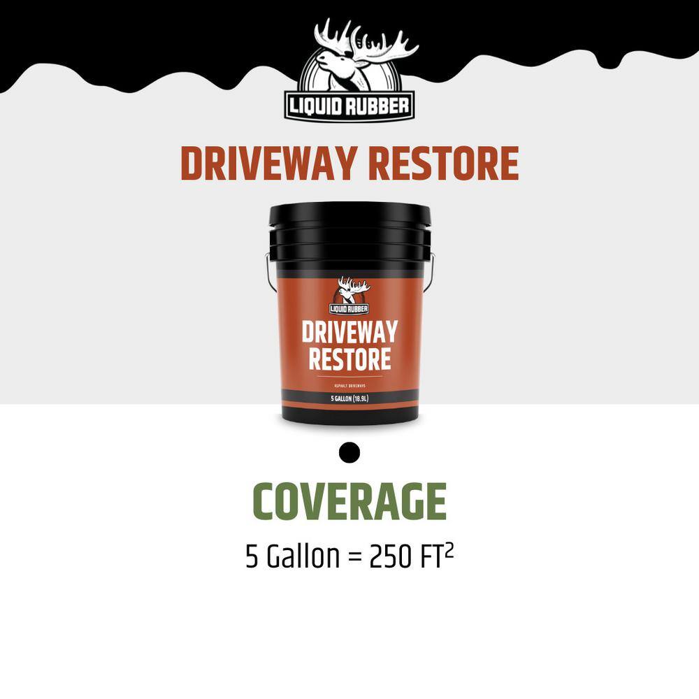 LIQUID RUBBER Driveway Restore 5 Gal. Black Asphalt Sealer
