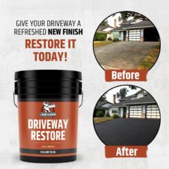 LIQUID RUBBER Driveway Restore 5 Gal. Black Asphalt Sealer