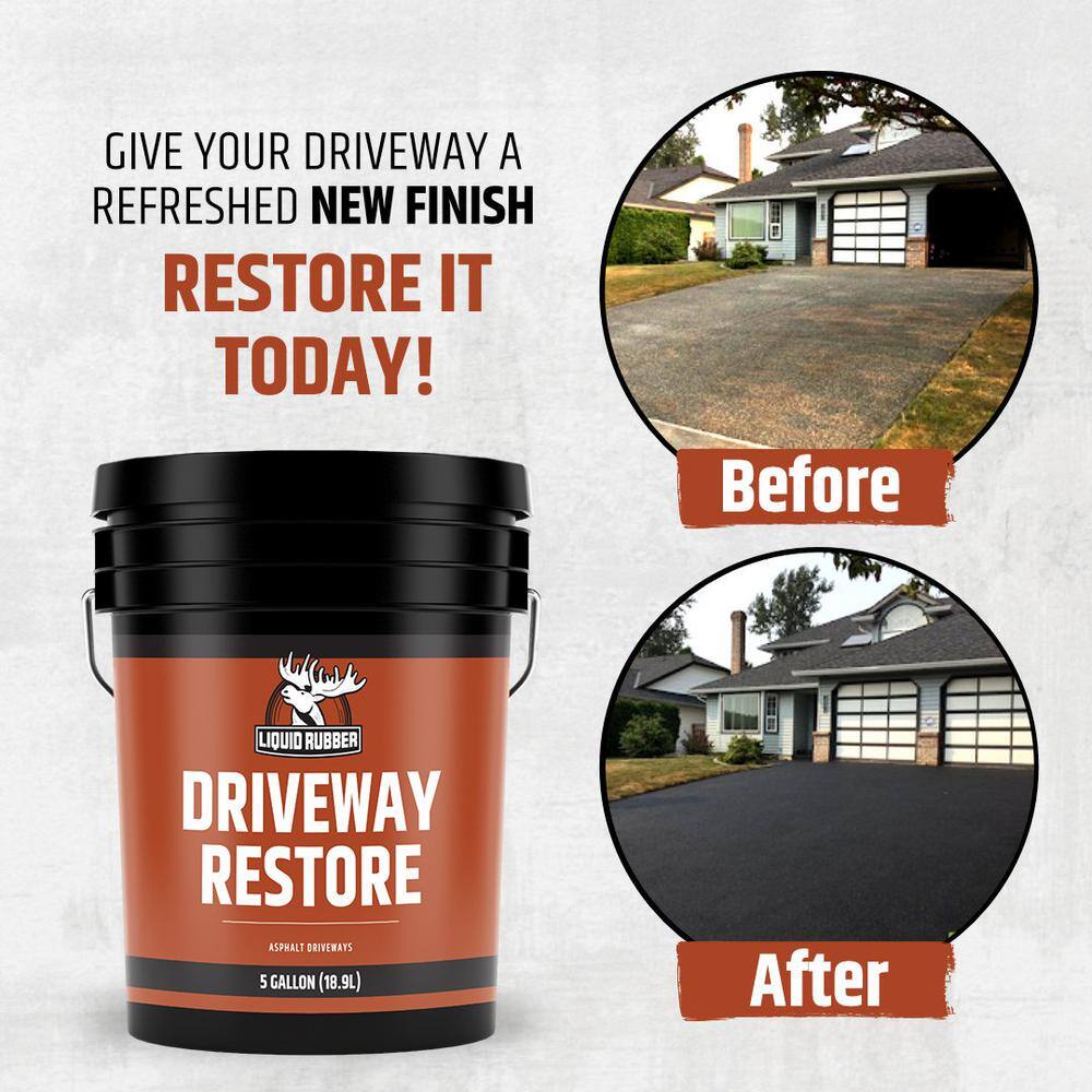 LIQUID RUBBER Driveway Restore 5 Gal. Black Asphalt Sealer