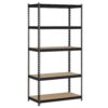 Edsal 5-Tier Steel Garage Storage Shelving Unit in Black Powder Coat (72 in. H x 36 in. W x 18 in. D)