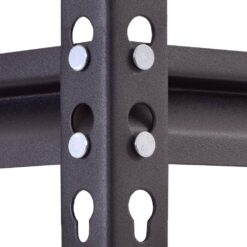 Edsal 5-Tier Steel Garage Storage Shelving Unit in Black Powder Coat (72 in. H x 36 in. W x 18 in. D)
