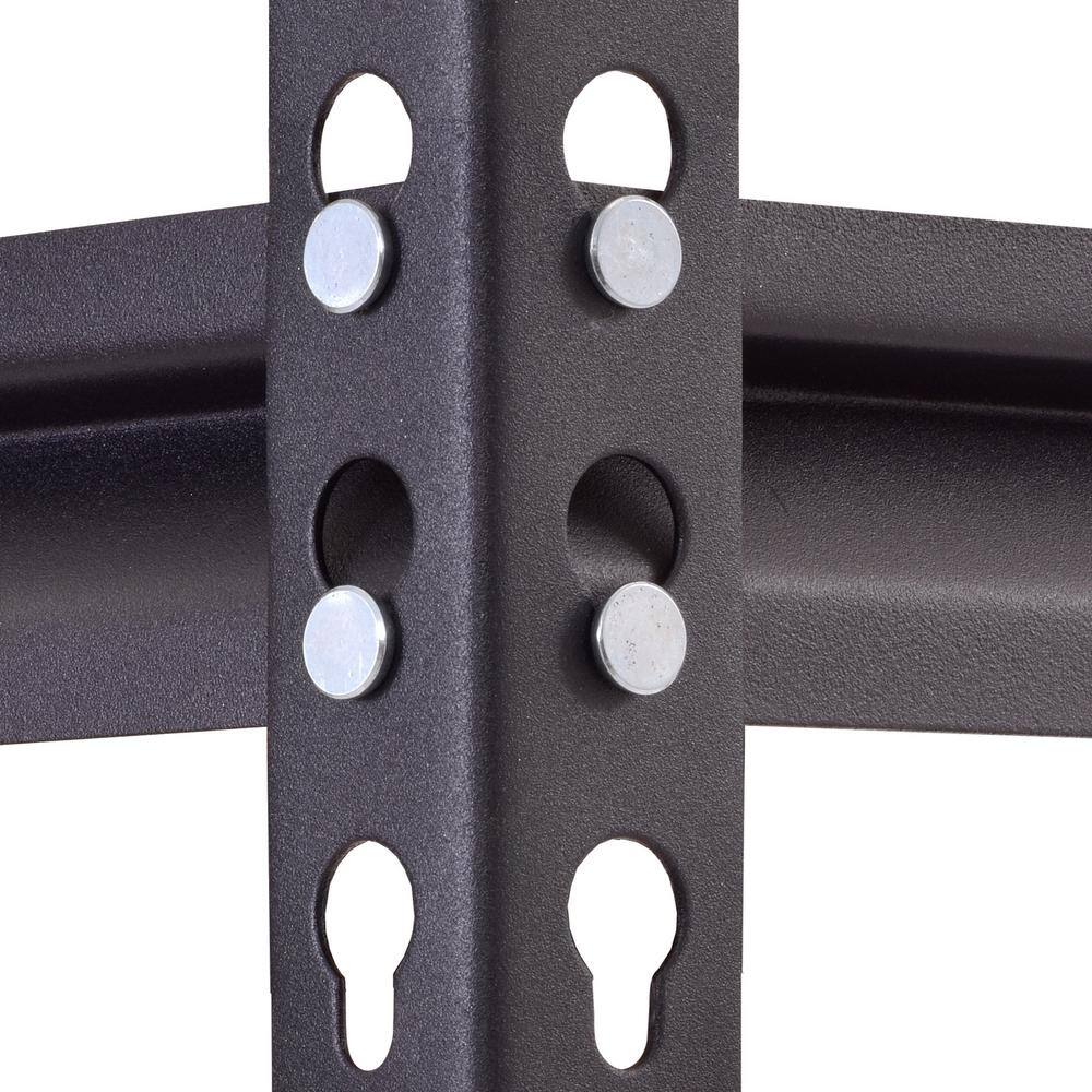 Edsal 5-Tier Steel Garage Storage Shelving Unit in Black Powder Coat (72 in. H x 36 in. W x 18 in. D)
