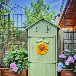 Tunearary 7.2 ft. Black Outdoor Metal Rustproof Garden Trellis, (2-Pack)
