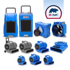 B-Air 1/4 HP Air Mover Blower Fan for Water Damage Restoration Carpet Dryer Floor Home and Plumbing Use in Blue