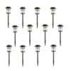 Hampton Bay Duncan 10 Lumen Bronze LED Weather Resistant Outdoor Solar Path Light with Plastic Lens (12-Pack)