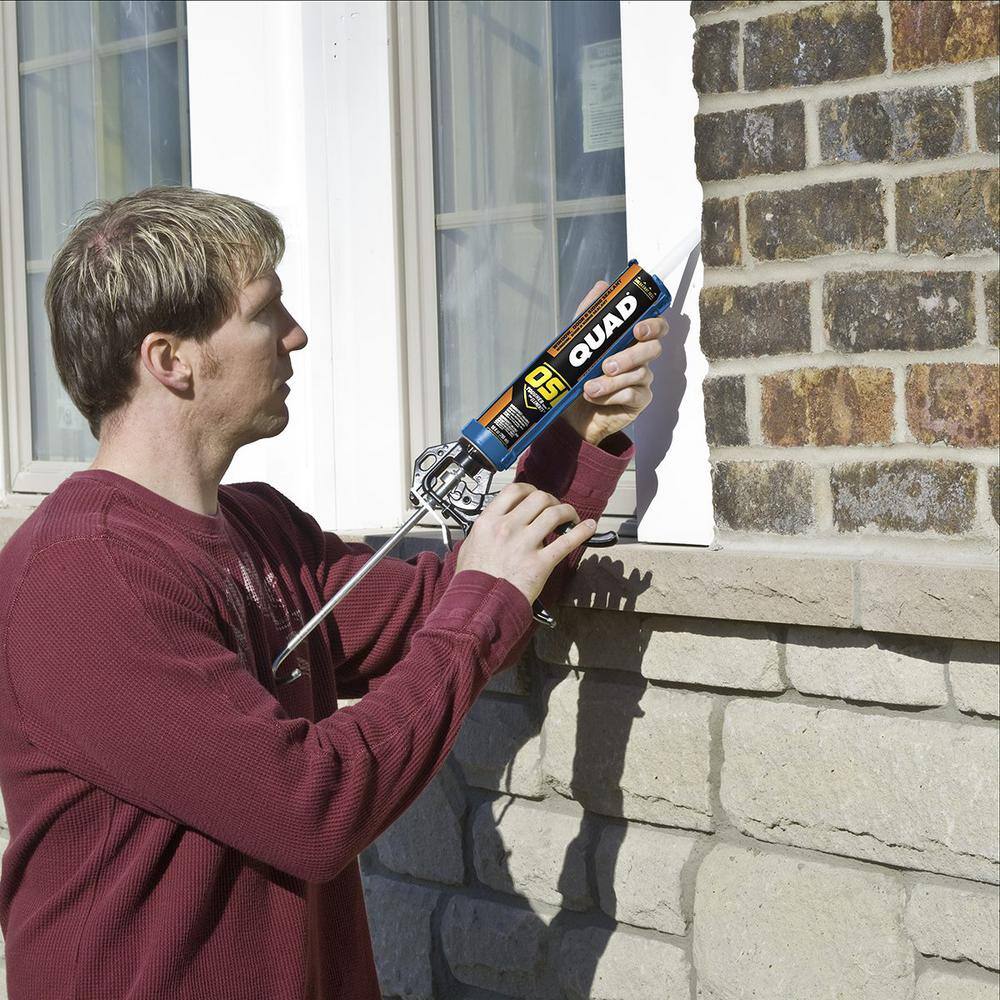 OSI QUAD Advanced 10 fl. oz. Brown #223 Exterior, Window, Door, and Siding Caulk Sealant (12-pack)