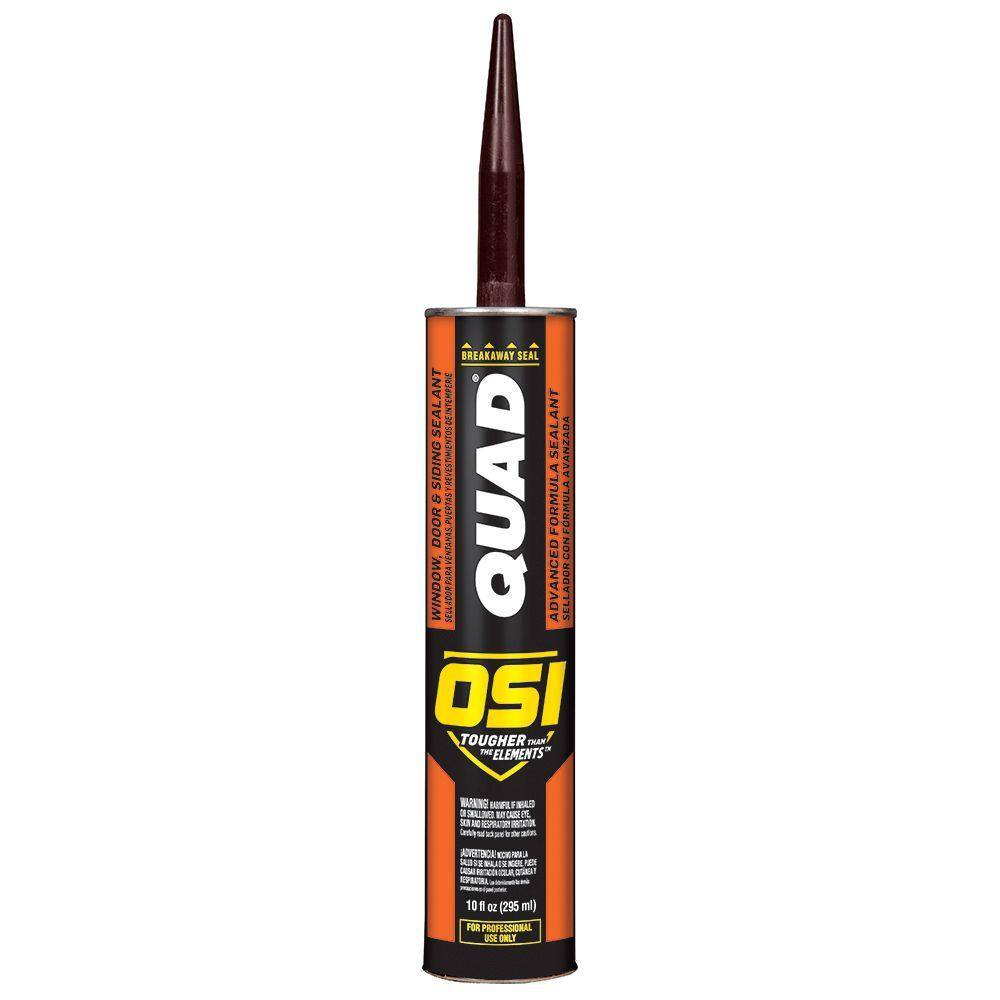 OSI QUAD Advanced 10 oz. Brown #253 Exterior, Window, Door, and Siding Caulk Sealant (12-pack)