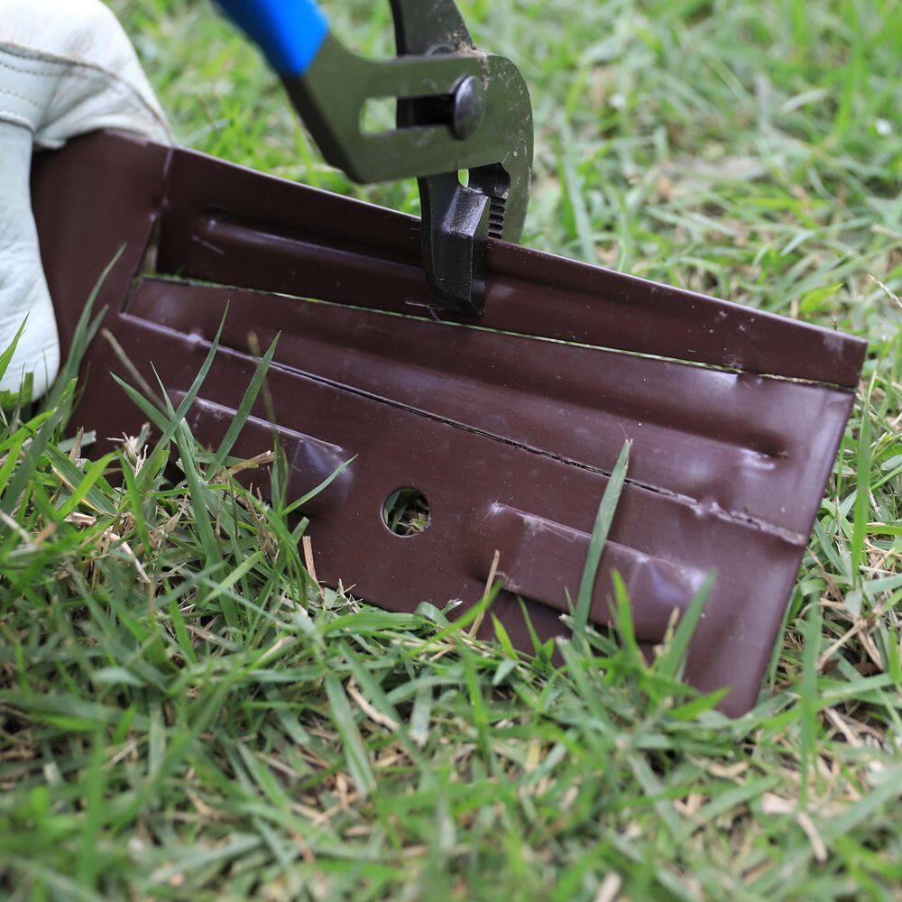 Colmet 8 ft. x 4 in. 14-Gauge Brown Steel Landscape Edging (5-Pack)