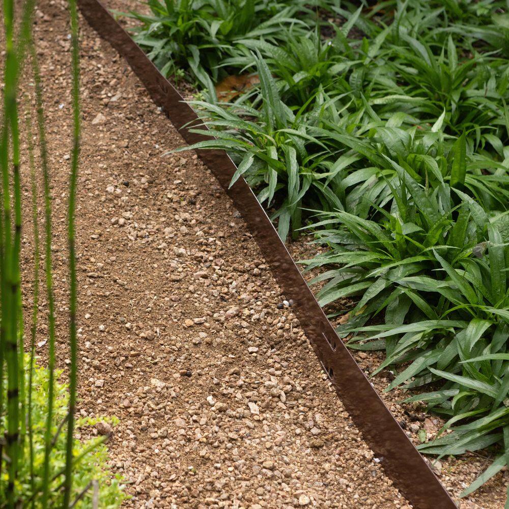 Colmet 8 ft. x 4 in. 14-Gauge Brown Steel Landscape Edging (5-Pack)