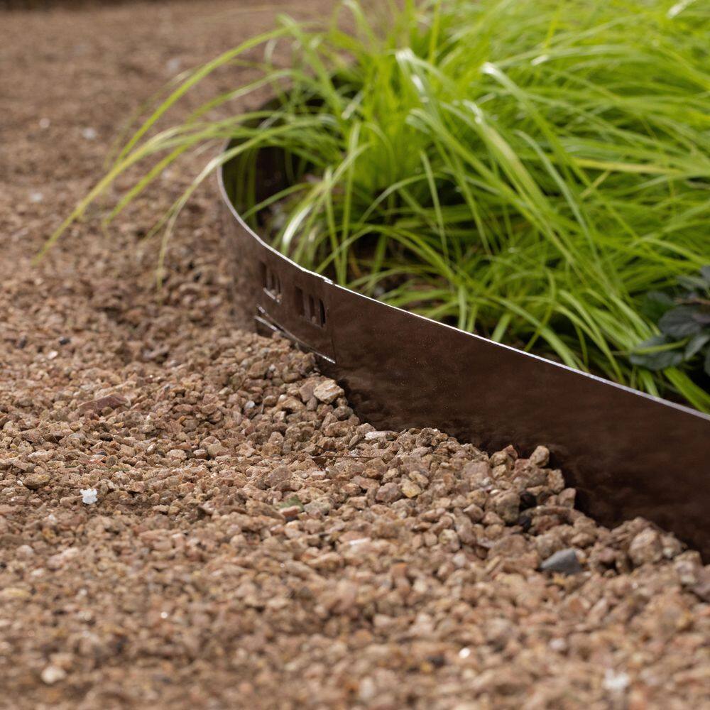 Colmet 8 ft. x 4 in. 14-Gauge Brown Steel Landscape Edging (5-Pack)