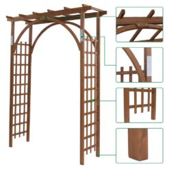 Karl home 85 in. x 63 in. Granden Wooden Arbor