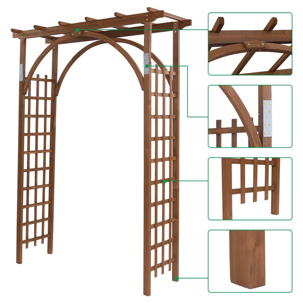 Karl home 85 in. x 63 in. Granden Wooden Arbor