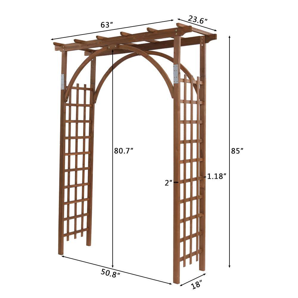 Karl home 85 in. x 63 in. Granden Wooden Arbor