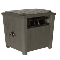Suncast 150 ft. Farmington Smart Tube Hose Hideaway with Brass Connections, Stoney