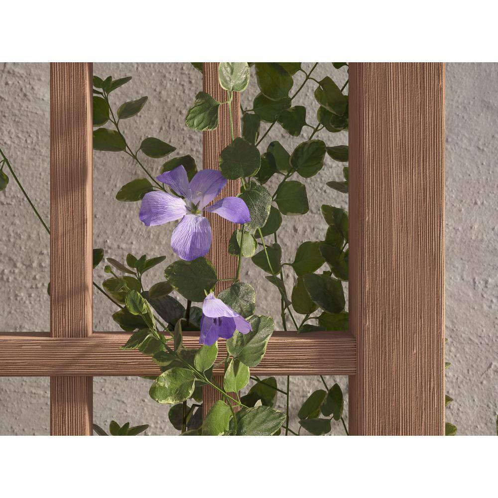 VITA 54"L x 96"H Concord Embossed Vinyl Trellis, Brown, VA84090