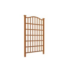 VITA 54"L x 96"H Concord Embossed Vinyl Trellis, Brown, VA84090