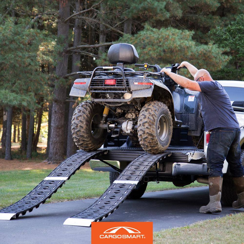 CargoSmart 12 in. W x 90 in. L 750 lb. Capacity Hybrid S-Curve Centerfold Truck Loading Ramp (Includes 1 Ramp)