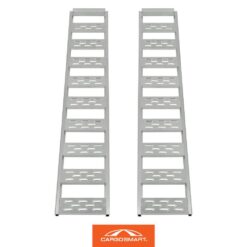 CargoSmart 12 in. W x 78 in. L 1250 lbs. Capacity Aluminum Straight Fixed Truck Loading Ramp with Treads (Includes 2 Ramps)