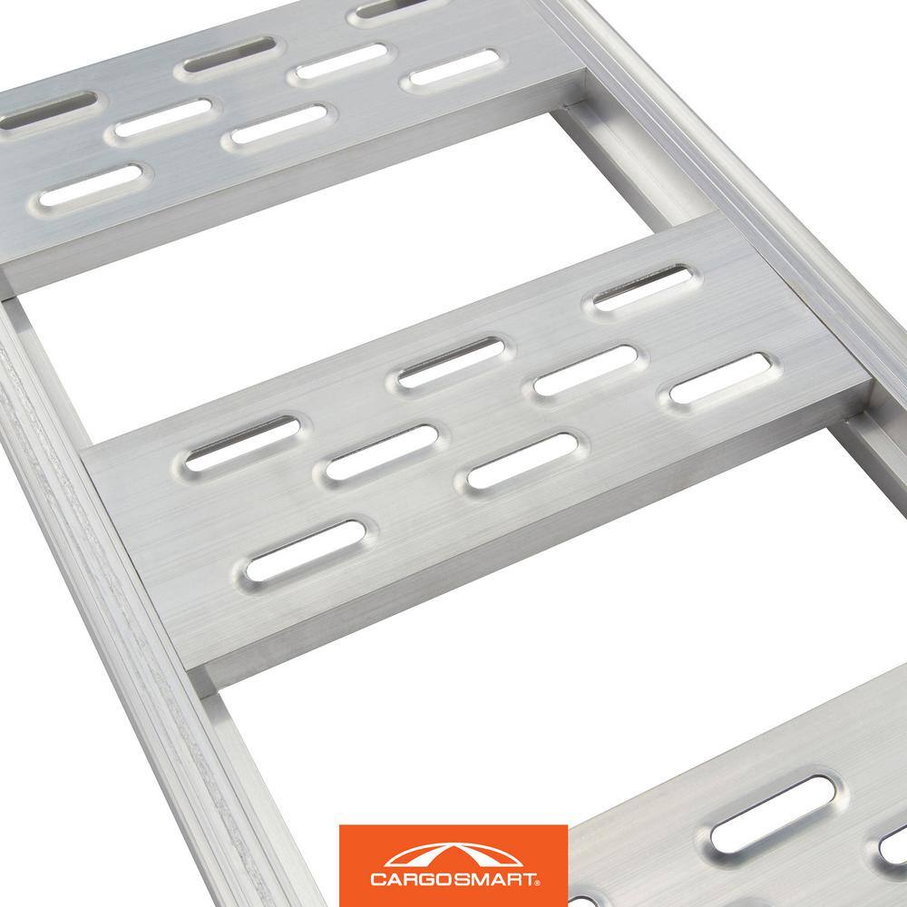 CargoSmart 12 in. W x 78 in. L 1250 lbs. Capacity Aluminum Straight Fixed Truck Loading Ramp with Treads (Includes 2 Ramps)