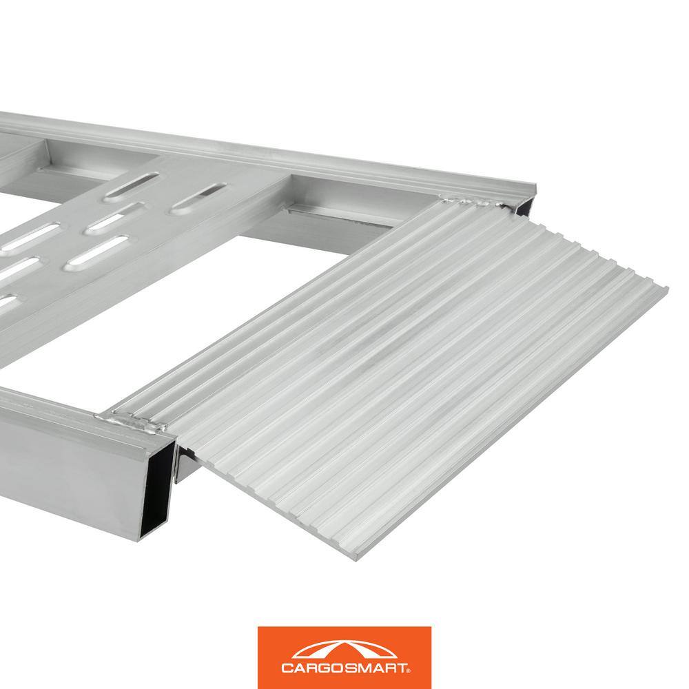 CargoSmart 12 in. W x 78 in. L 1250 lbs. Capacity Aluminum Straight Fixed Truck Loading Ramp with Treads (Includes 2 Ramps)
