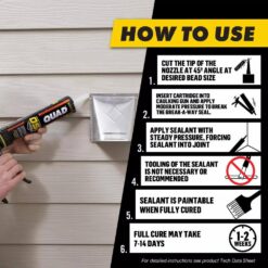 OSI QUAD Advanced 10 oz. Clear #000 Exterior, Window, Door, and Siding Caulk Sealant (12-pack)