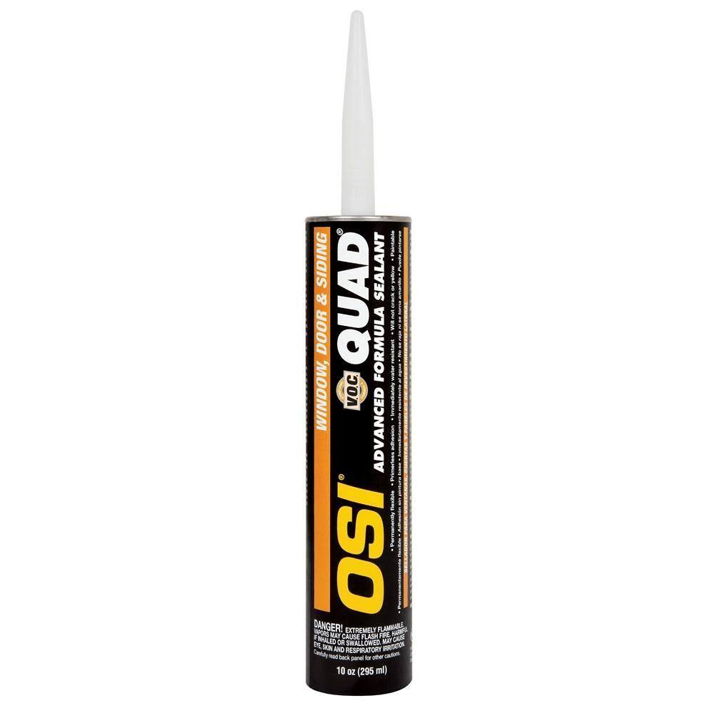 OSI QUAD Advanced 10 oz. Clear #000 Exterior, Window, Door, and Siding Caulk Sealant (12-pack)