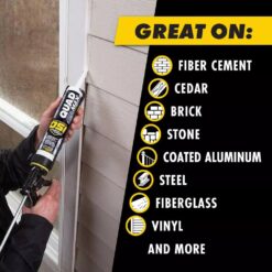 OSI QUAD Max 9.5 fl. oz. Clear #000 Exterior, Window, Door, and Siding Caulk Sealant (12-pack)
