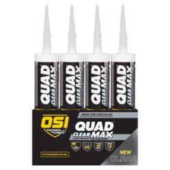 OSI QUAD Max 9.5 fl. oz. Clear #000 Exterior, Window, Door, and Siding Caulk Sealant (12-pack)