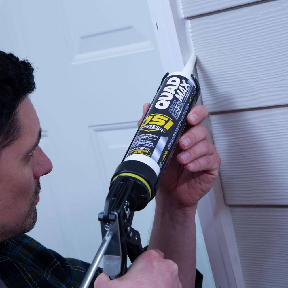 OSI QUAD Max 9.5 fl. oz. Clear #000 Exterior, Window, Door, and Siding Caulk Sealant (12-pack)