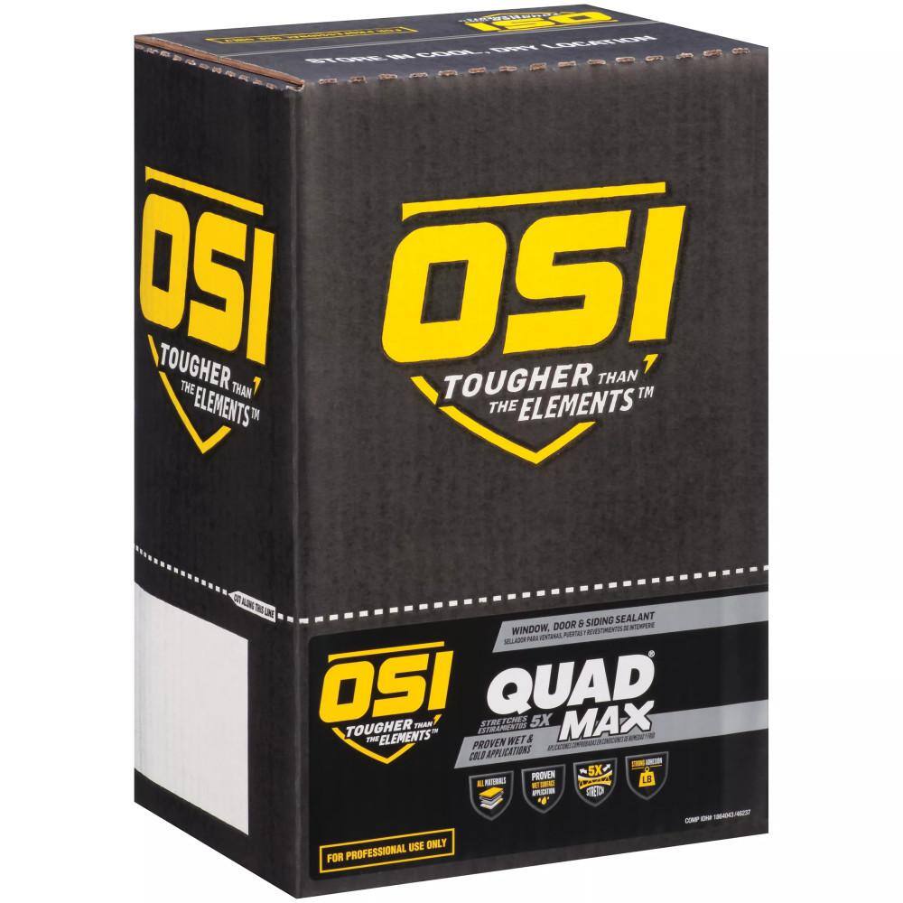 OSI QUAD Max 9.5 fl. oz. Clear #000 Exterior, Window, Door, and Siding Caulk Sealant (12-pack)