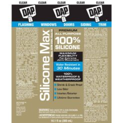 DAP Silicone Max 2.8 oz. Clear Premium Window, Door and Siding Silicone Sealant (12-Pack)