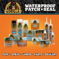 Gorilla 10 oz. Waterproof Caulk and Seal 100% Silicone Sealant Clear ( 12-Pack)