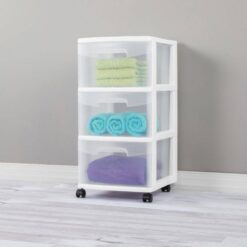 Sterilite Ultra 3 Drawer Plastic Rolling Storage Container (2-Pack)