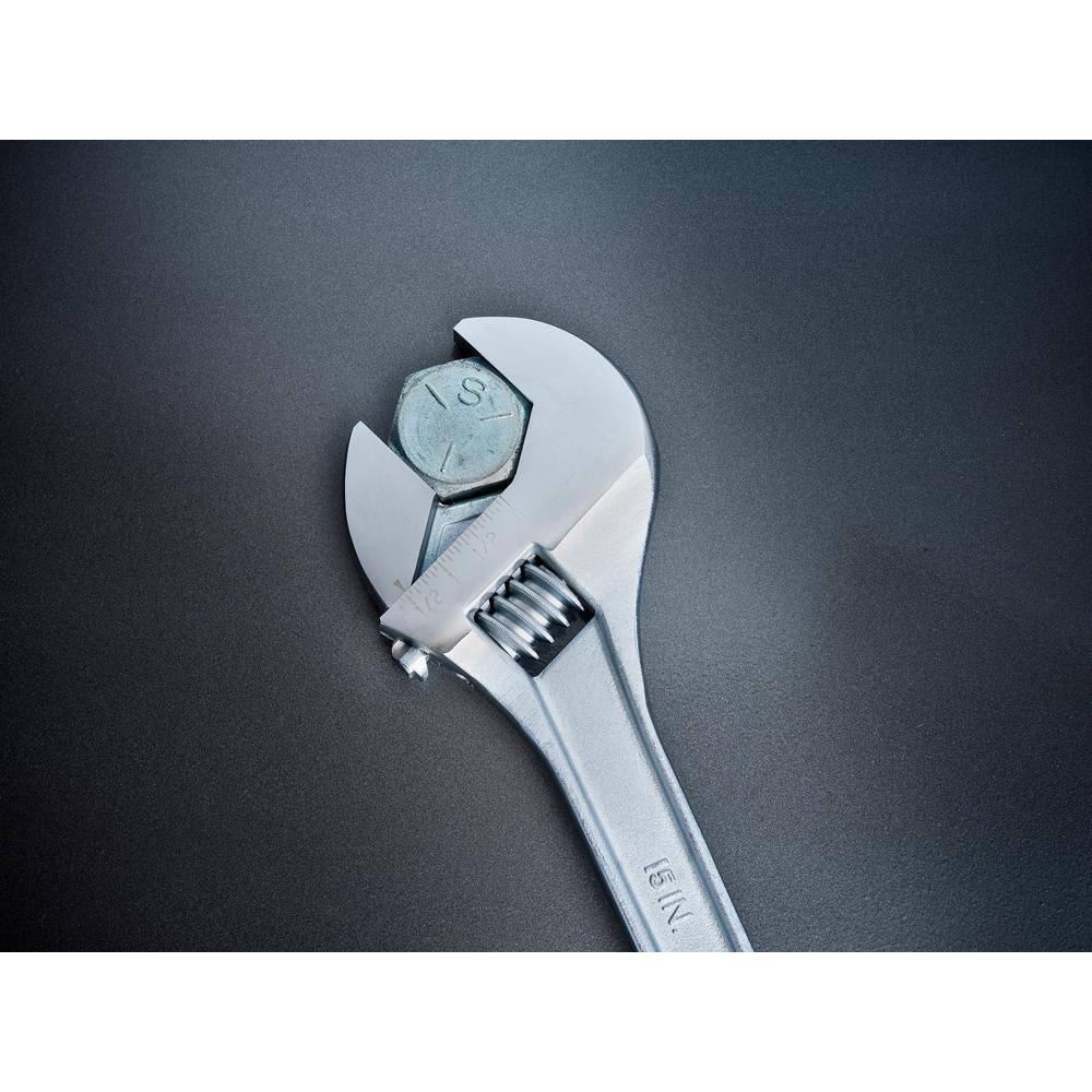 Crescent 6 in., 8 in., 10 in., 12 in., and 15 in. Chrome Adjustable Wrench Set (5-Piece)