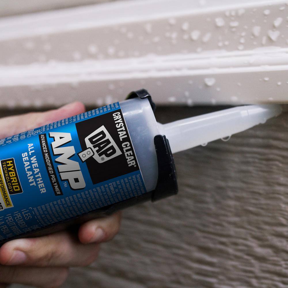 DAP AMP Advanced Modified 9 oz. Crystal Clear Polymer All Weather Window, Door and Siding Sealant (12-Pack)