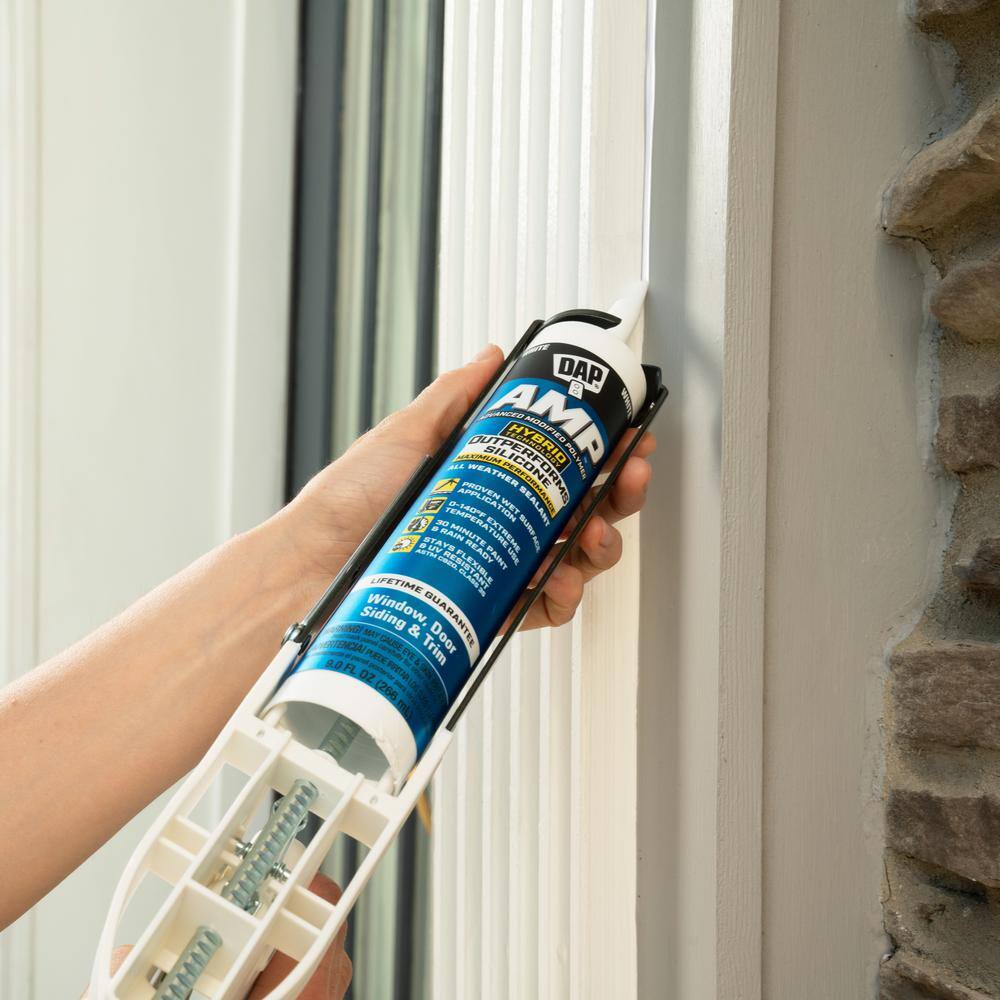 DAP AMP Advanced Modified 9 oz. Crystal Clear Polymer All Weather Window, Door and Siding Sealant (12-Pack)