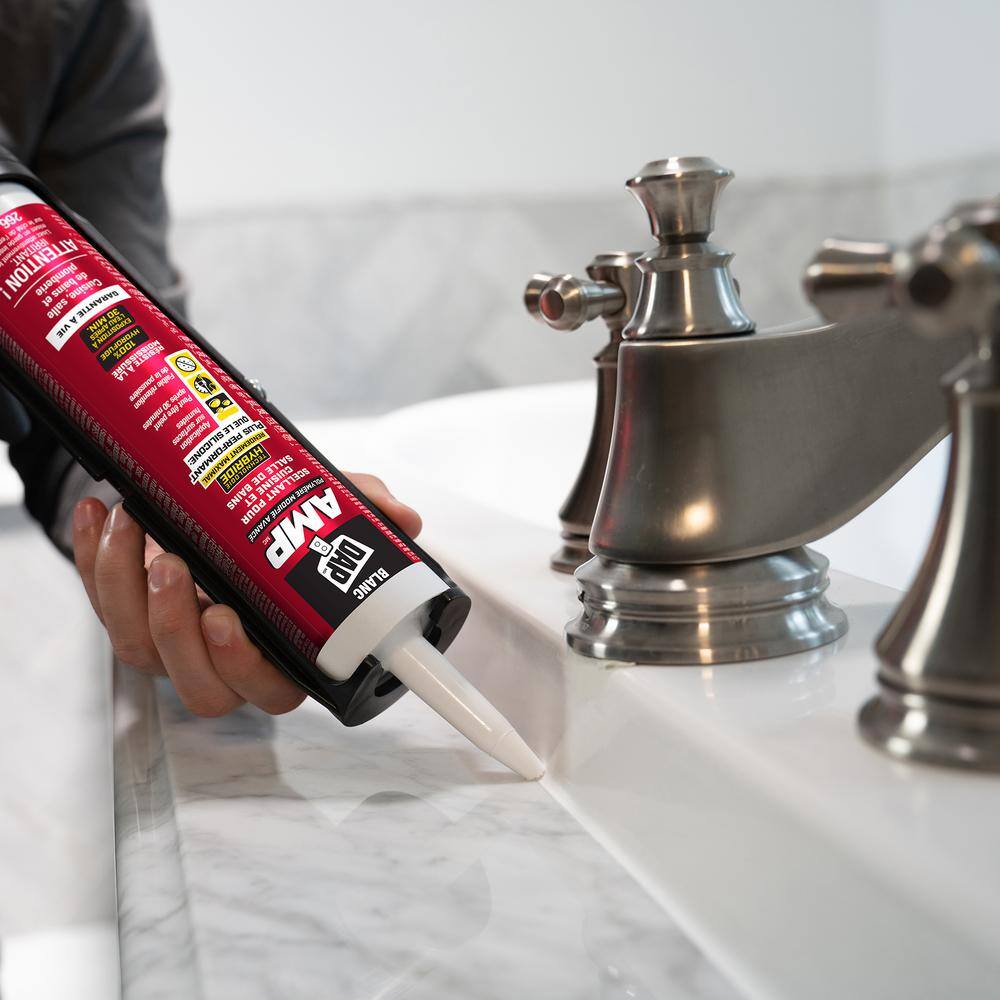 DAP AMP Advanced Modified 9 oz. Crystal Clear Polymer Kitchen and Bathroom Sealant (12-Pack)