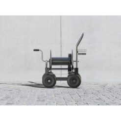 Giraffe Tools Heavy-Duty Industrial Hose Reel Cart with Wheels, 5/8 in. to 250 ft. Hose Capacity, Hose Guide Installed