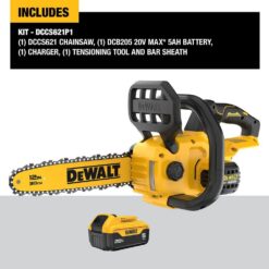 DEWALT 20V MAX 12in. Cordless Battery Powered Chainsaw Kit with (1) 5 Ah Battery and Charger