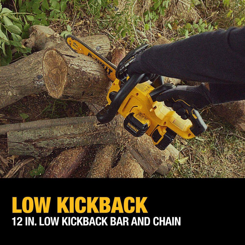 DEWALT 20V MAX 12in. Cordless Battery Powered Chainsaw Kit with (1) 5 Ah Battery and Charger