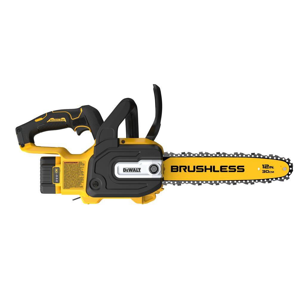 DEWALT 20V MAX 12in. Cordless Battery Powered Chainsaw Kit with (1) 5 Ah Battery and Charger