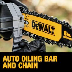 DEWALT 20V MAX 8in. Cordless Battery Powered Pole & Chainsaw with 8in. Bar & Chain (34 Link)