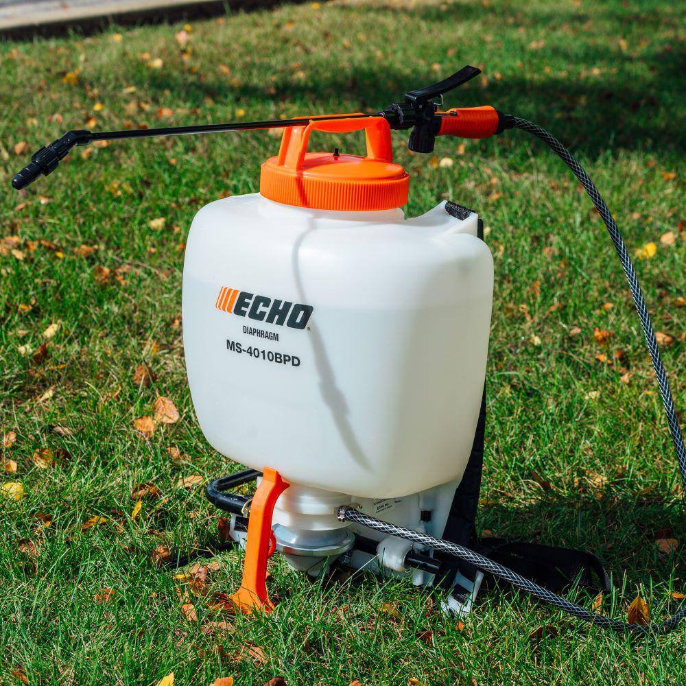 ECHO 4 Gal. Multi-Purpose Backpack Manual Sprayer with Quick Pressurizing Diaphragm Pump and 50 in. Hose with 21 in. Wand
