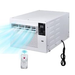 Edendirect 2,500 BTU Portable Air Conditioner Cools 45 sq.ft. with Dehumidifier and Remote for Camping, Fishing and RV in White